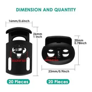 ERKOON 40 cerraduras de cable de plástico tope de