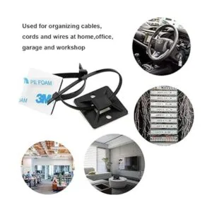 Soporte de amarre con cremallera de 0.787 in color negro_5