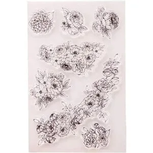 Sello de goma diseño floral sello de goma sello de_1