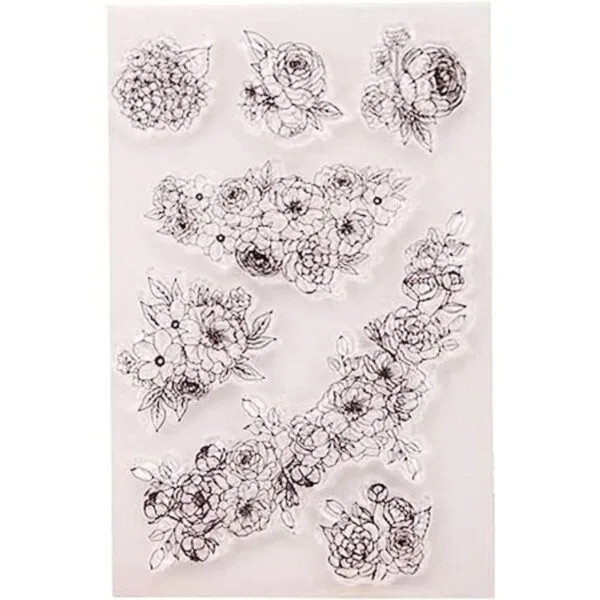 Sello de goma diseño floral sello de goma sello de_1
