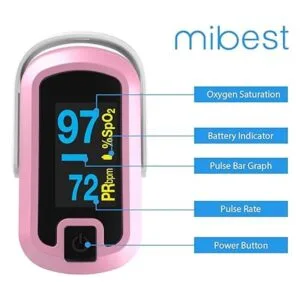 MIBEST Oxímetro de pulso de dedo OLED de doble color_5