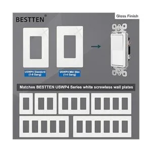 BESTTEN Paquete de 20 interruptores de luz de pared con