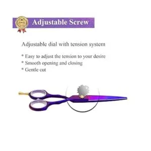 Juego de tijeras de corte de pelo morado de 5.5 pulgadas_6