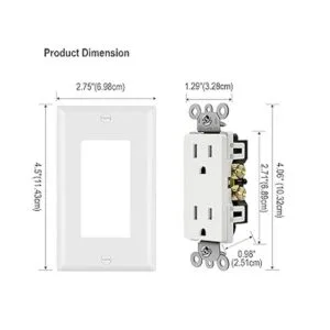 BESTTEN Paquete de 20 salidas de pared decoradoras de 15_5