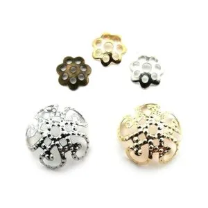 1100 piezas mixtas de cuentas huecas de flores para hacer_2