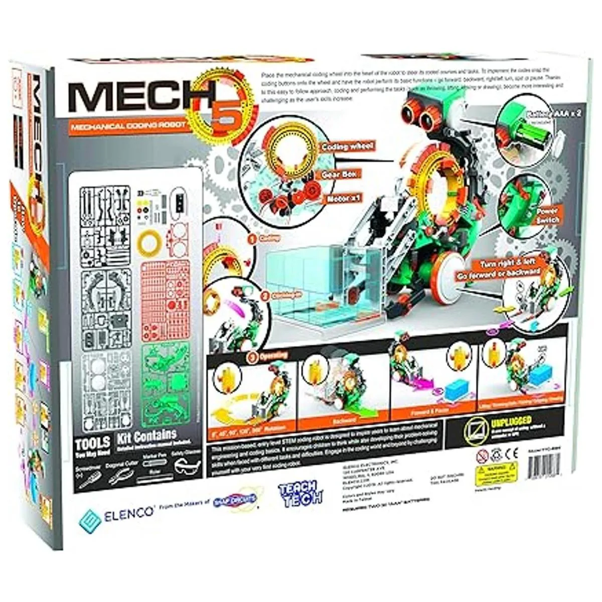 Snap Circuits Teach Tech Mech 5 robot de codificación_3