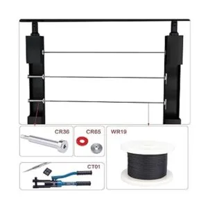 Muzata Paquete de 20 unidades de barandillas de cables_6