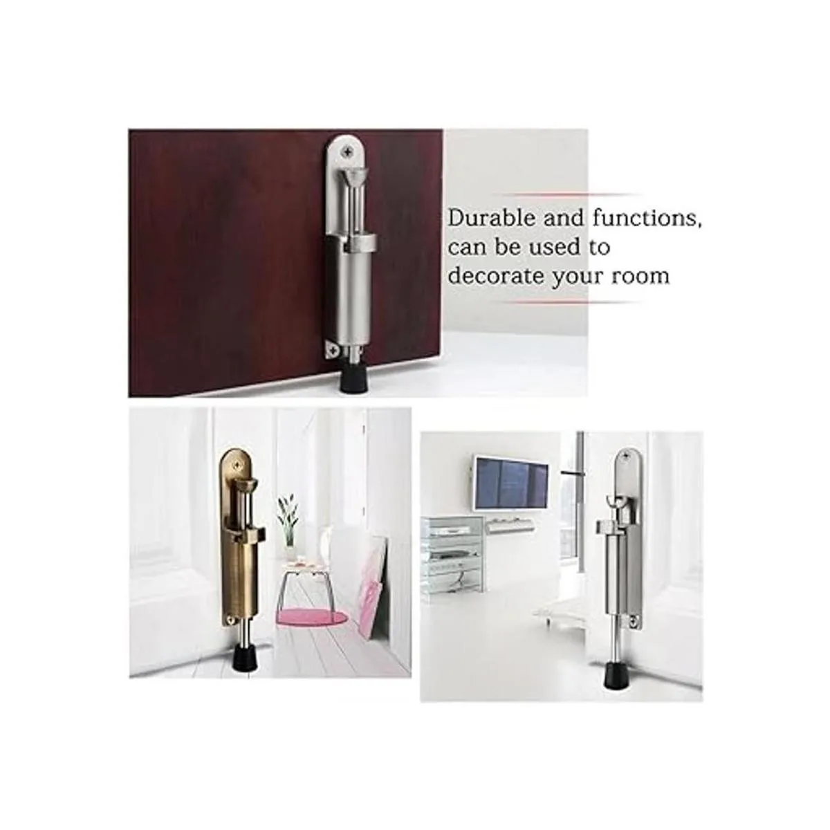 Sumnacon Tope de puerta de acero inoxidable cierre de