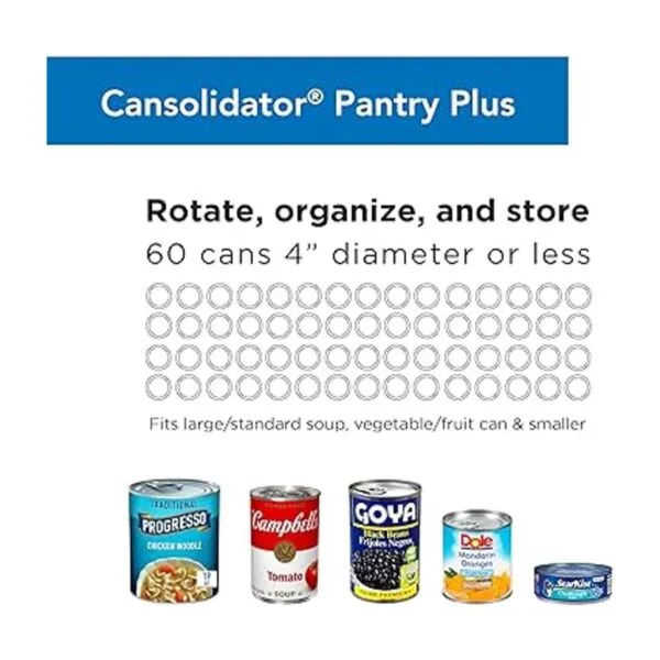 Organizador de alimentos grande varios tamaños de latas_3