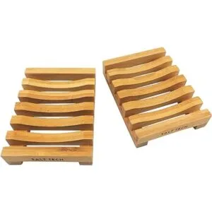 Salt Tech Jabonera de bambú bandeja de jabón jabonera