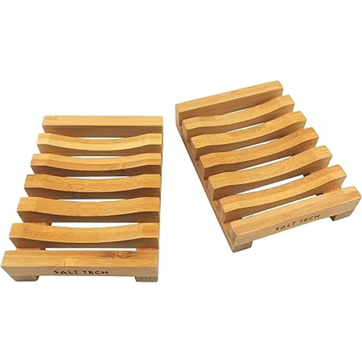 Salt Tech Jabonera de bambú bandeja de jabón jabonera