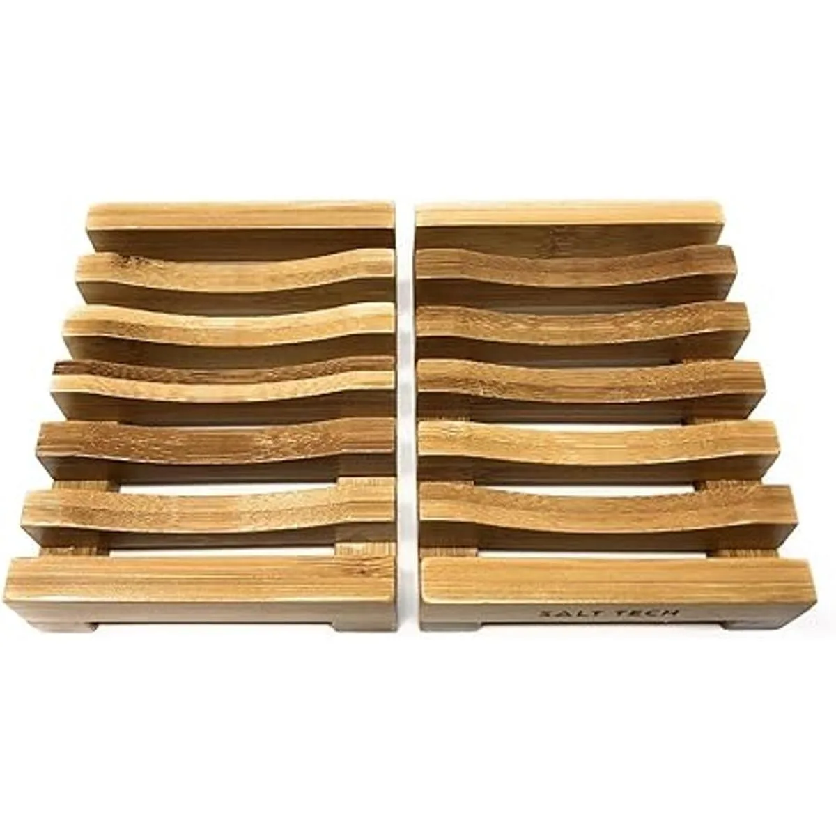 Salt Tech Jabonera de bambú bandeja de jabón jabonera