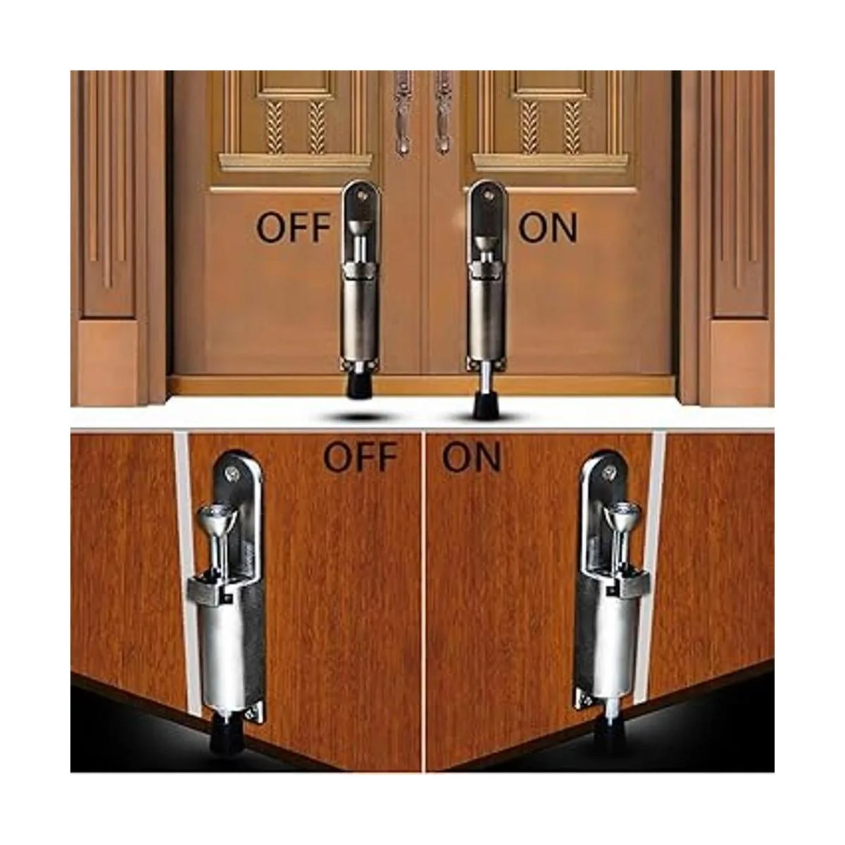 Sumnacon Tope de puerta de acero inoxidable cierre de