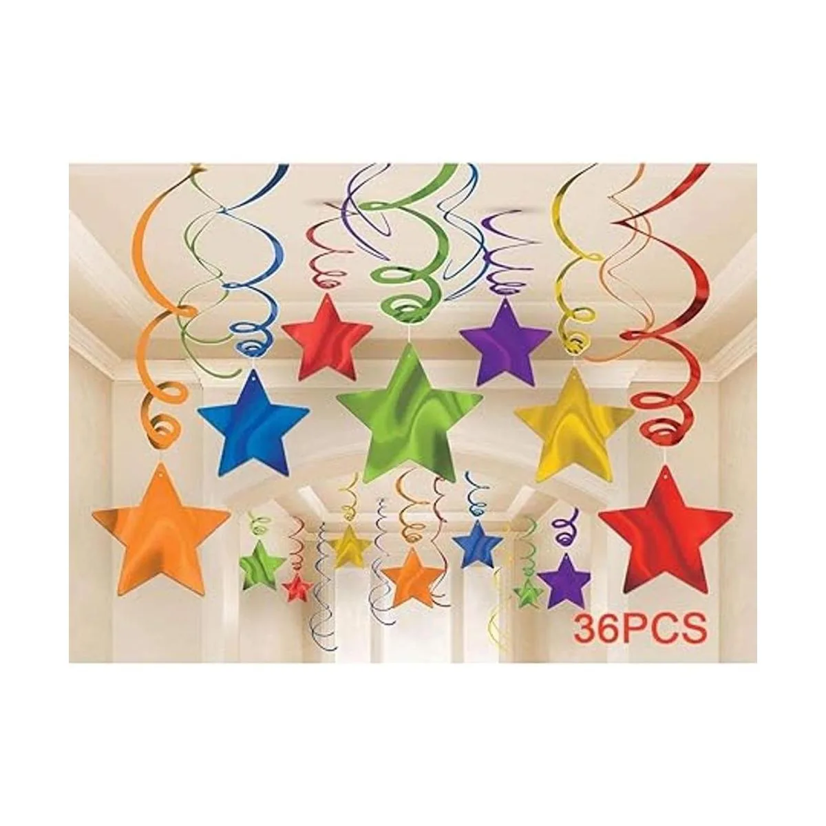 AimtoHome Decoraciones de remolinos de estrella de arco_4