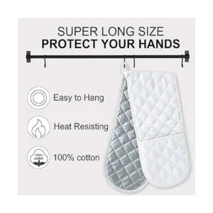 ARCLIBER Double Mitts Heat Resistant Potholder Double Oven_3