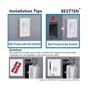 BESTTEN Paquete de 10 platos de pared sin tornillos de 2_3