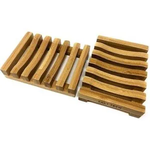 Salt Tech Jabonera de bambú bandeja de jabón jabonera