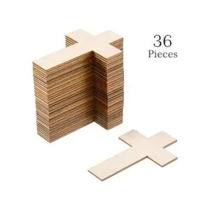 36 piezas de recortes de madera en blanco piezas de