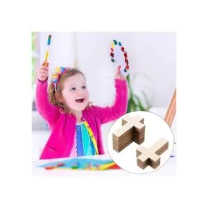 36 piezas de recortes de madera en blanco piezas de