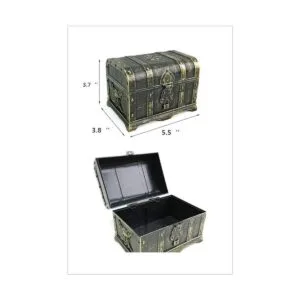 Caja de juguetes para niños con cofre del tesoro pirata de_3