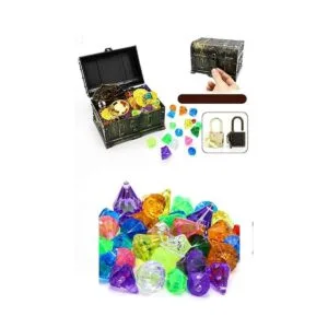 Caja de juguetes para niños con cofre del tesoro pirata de_5