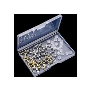 18 piezas de aretes de clip con componentes convertidor