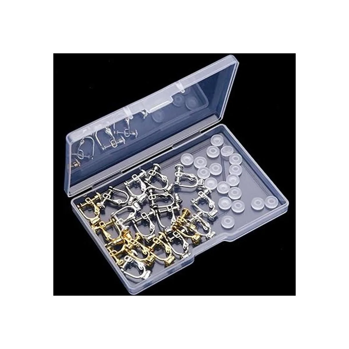 18 piezas de aretes de clip con componentes convertidor