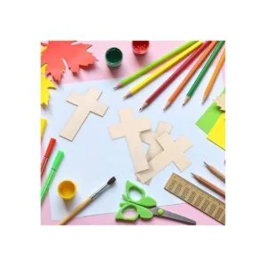 36 piezas de recortes de madera en blanco piezas de