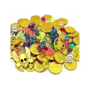 Caja de juguetes para niños con cofre del tesoro pirata de_4