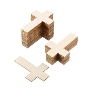 36 piezas de recortes de madera en blanco piezas de