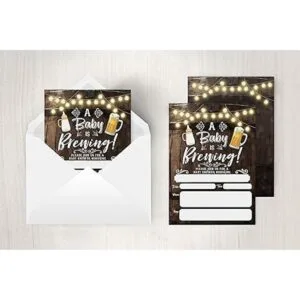 A Baby is Brewing Invitación para baby shower cerveza y_2