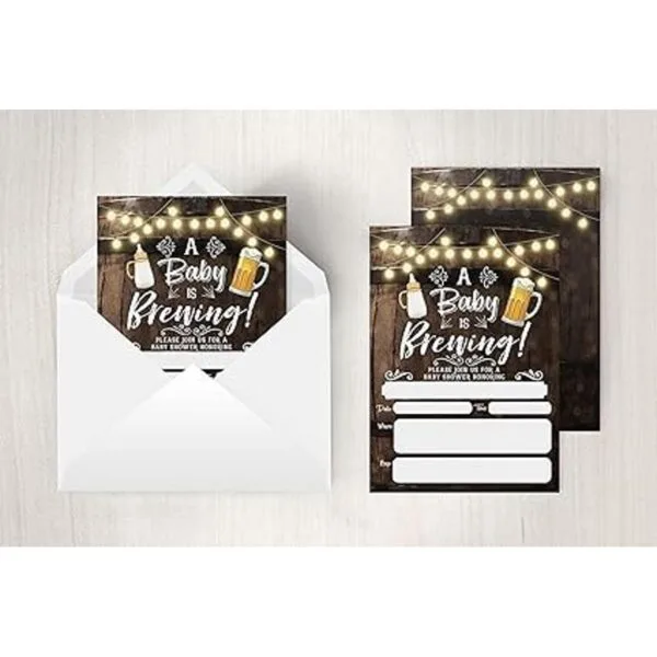 A Baby is Brewing Invitación para baby shower cerveza y_2