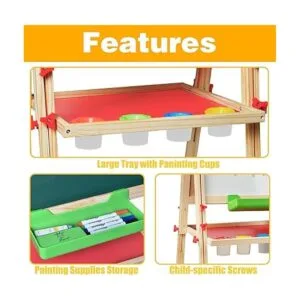 Joyooss Caballete de madera para niños con letras y_5