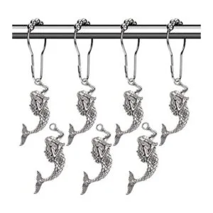 Aimoye Anillos de ganchos para cortina de ducha de sirena