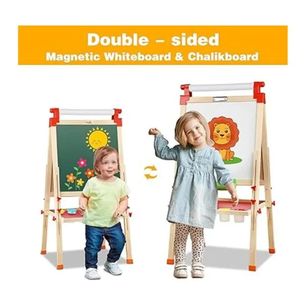 Joyooss Caballete de madera para niños con letras y_2