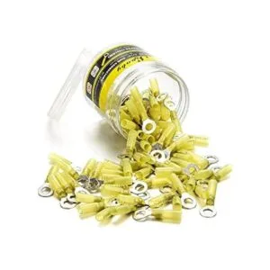 Conectores de anillo termorretráctiles amarillos 1210 AWG