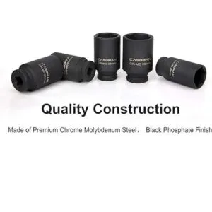 CASOMAN Juego de llaves de impacto de tuerca de eje