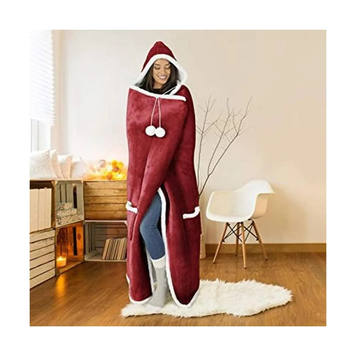 Safdie Co. 65765.ECZ.11 Manta con capucha para adultos_1