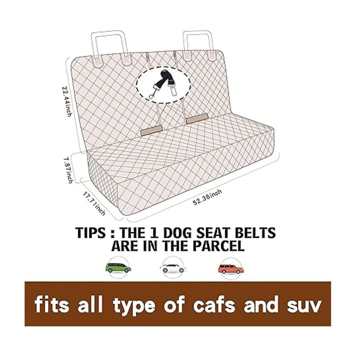 Funda de asiento para perro 100 impermeable protector