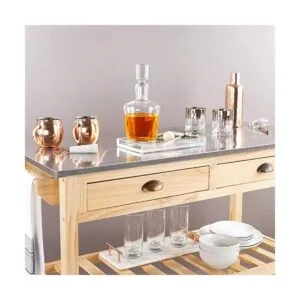 Lavish Home Bandeja de acrílico decorativa rectangular_5