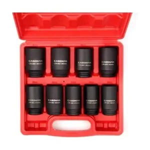 CASOMAN Juego de llaves de impacto de tuerca de eje