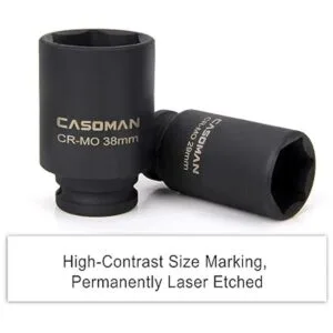 CASOMAN Juego de llaves de impacto de tuerca de eje
