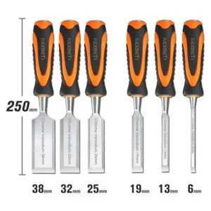 REXBETI Juego de 10 cinceles de madera prémium 6