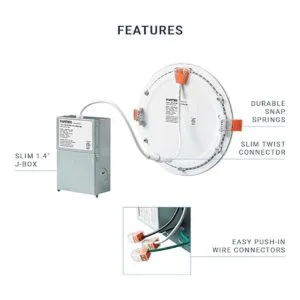 Lámpara downlight de panel delgado LED regulable de 6_3