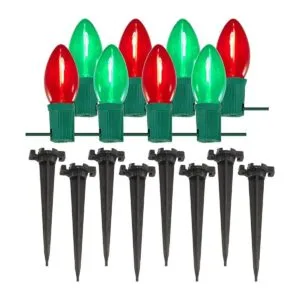 Lumabase Pathway Kit LED C9 color rojo y verde 8 unidades_1