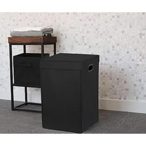 Cesto sencillo para la ropa sucia con tapa._2