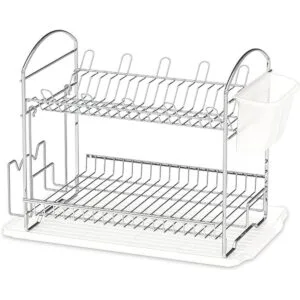 Simple Houseware Escurridor de platos de 2 niveles con