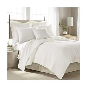 Levtex Home Juego de edredón de punto de cruz de algodón