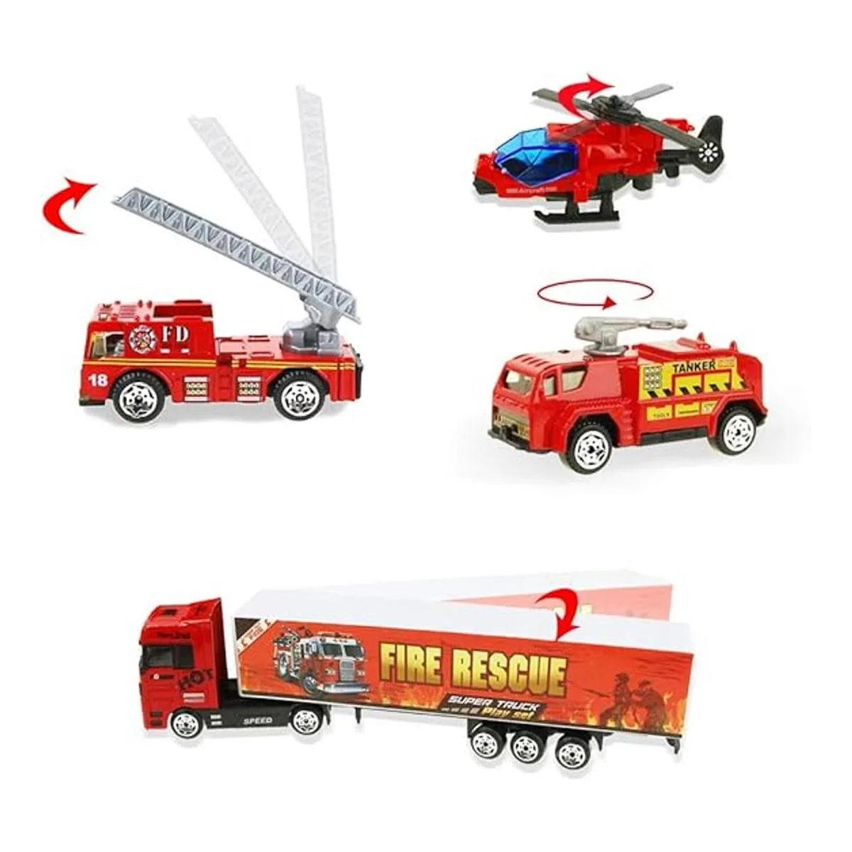 Coolplay Juego de juguetes para camiones de bomberos para_4