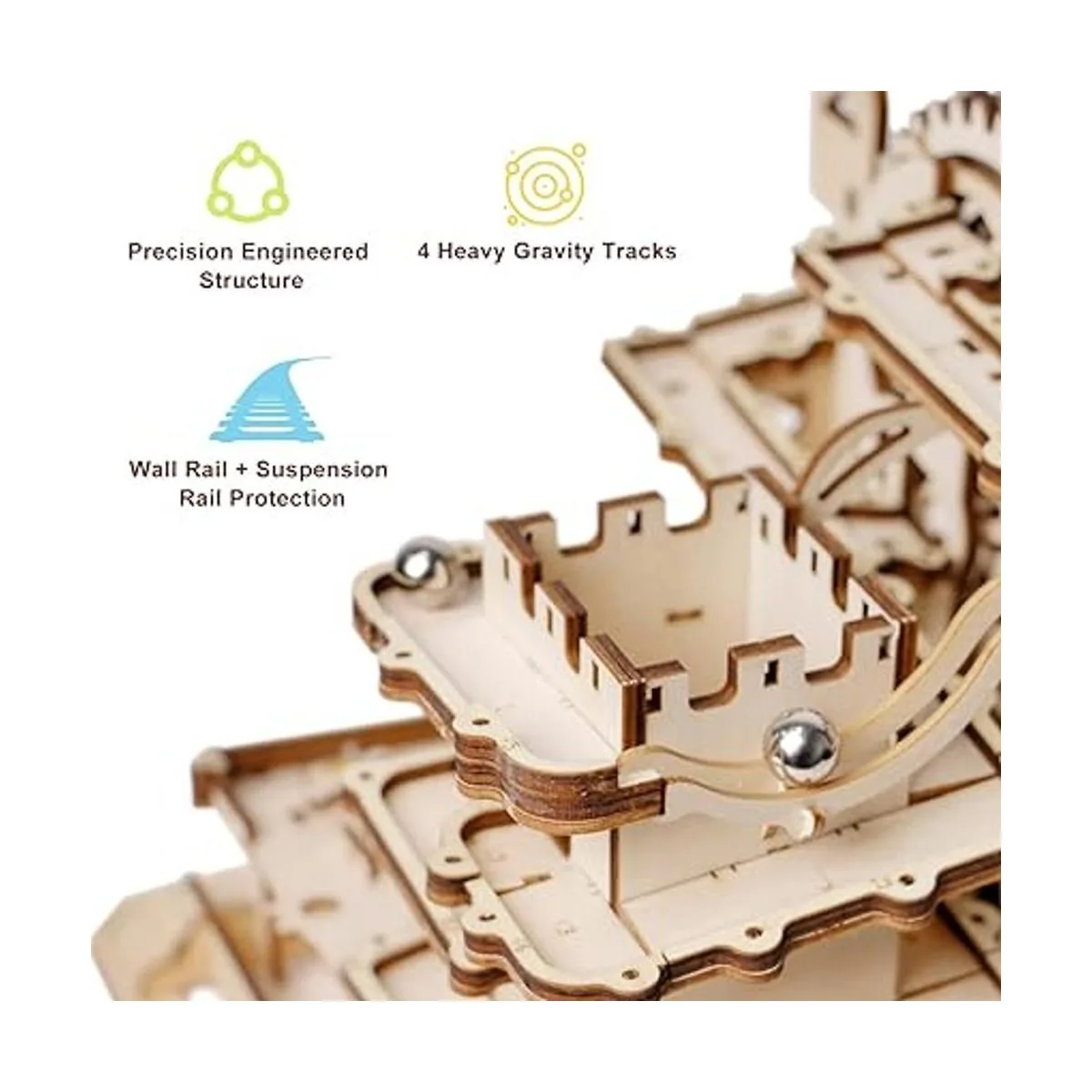 ROKR Marble Run Rompecabezas de madera 3D para adultos_4
